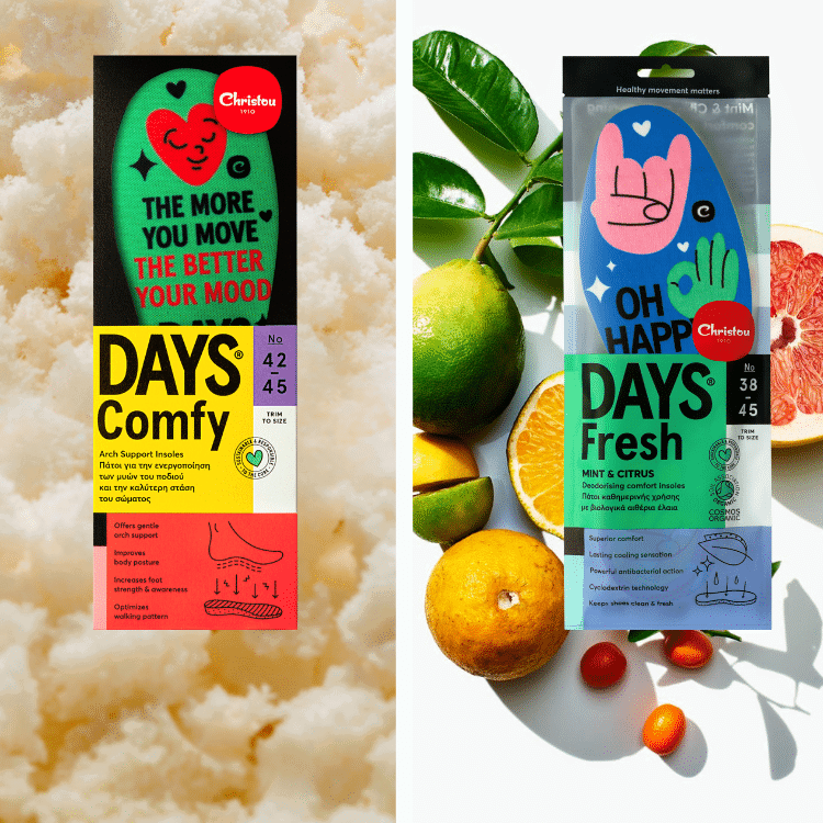 Πακέτο Γνωριμίας 2τμχ: Πάτοι Days: 1 Ανατομικός + 1 Αρωματικός