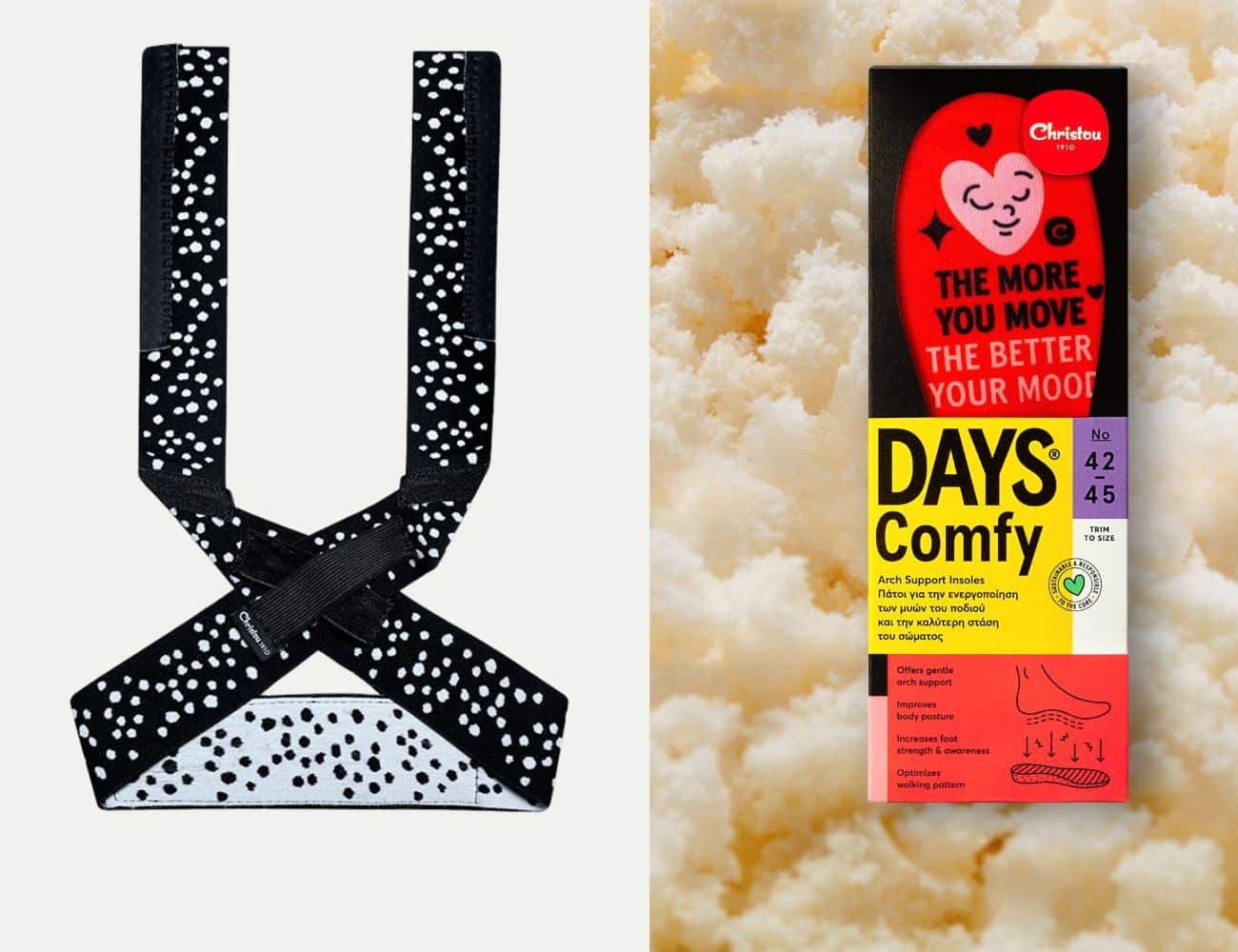 Στάσου Καλύτερα, Περπάτα Καλύτερα  : 1 ιμάντας πλάτης + 1 ανατομικός πάτος Days Comfy