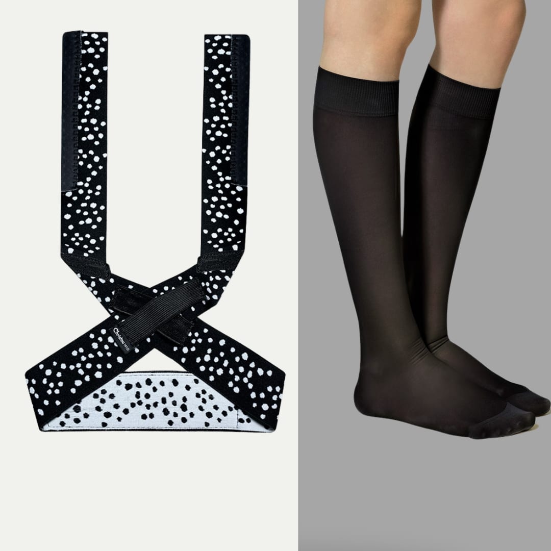 1 ιμάντας πλάτης + Κάλτσες Τεχνολογίας Συμπίεσης- χρώματος της επιλογής σας