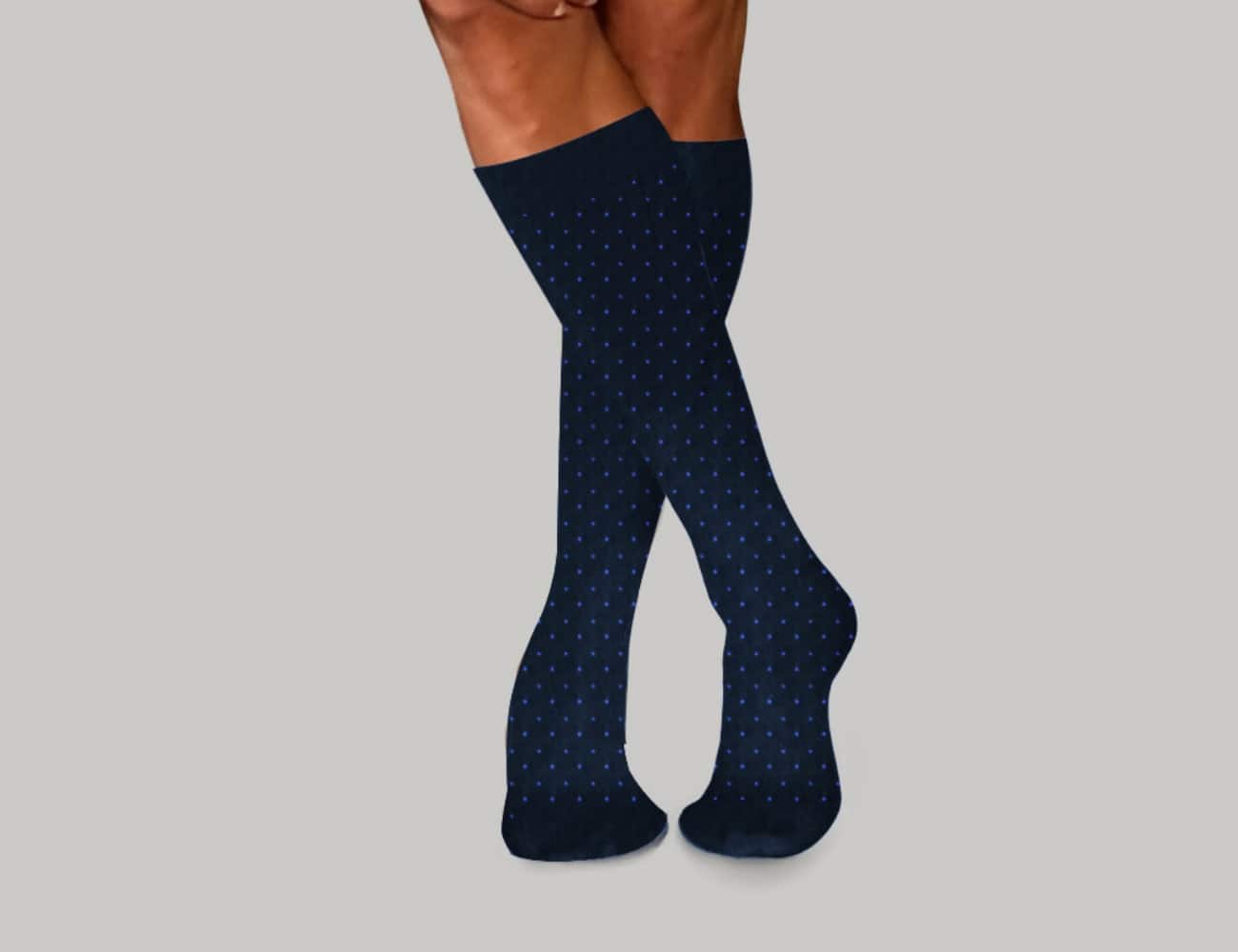 3 Αντρικές Κάλτσες Τεχνολογίας Συμπίεσης Swiss Dots με Βαμβάκι