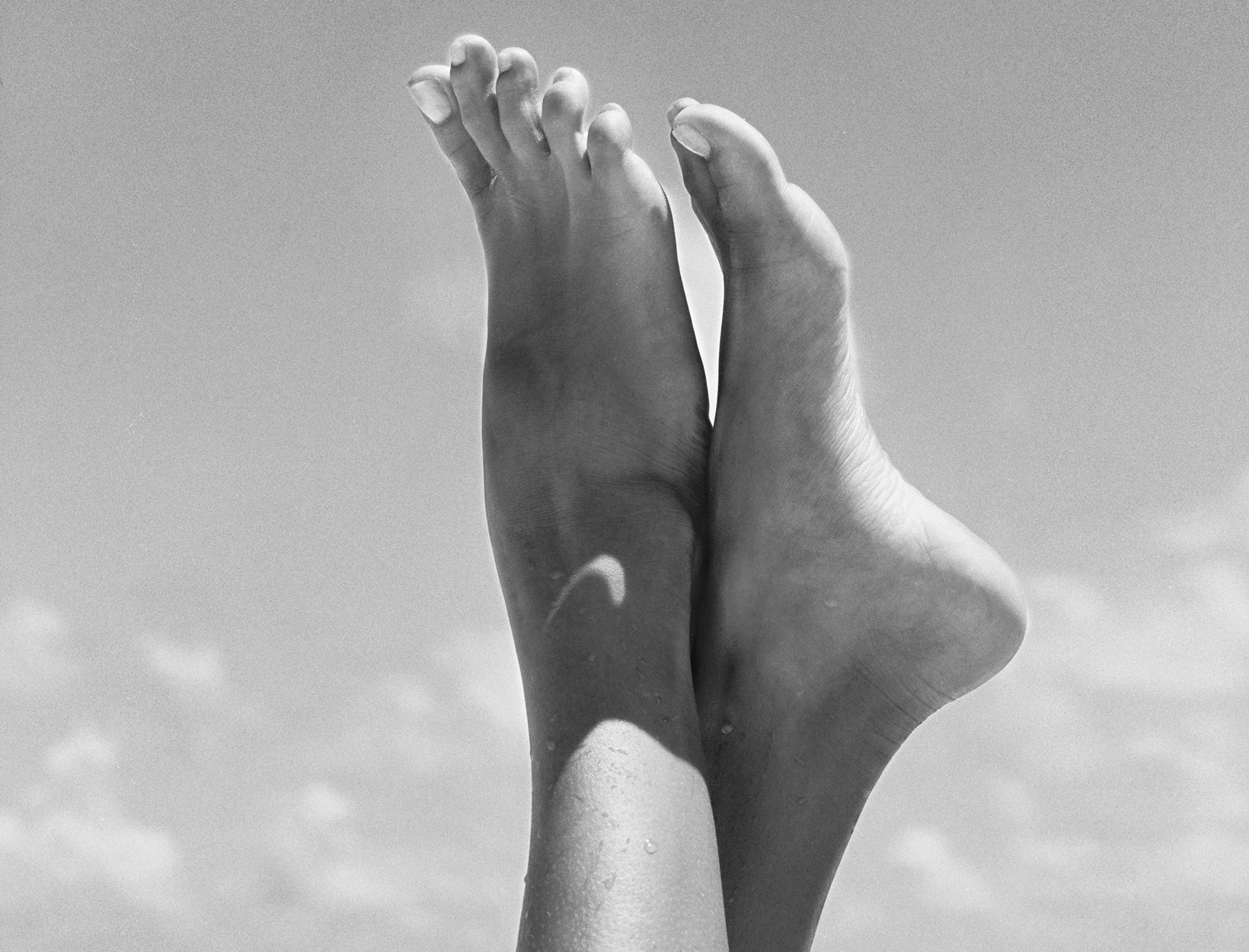 Feet black and white
